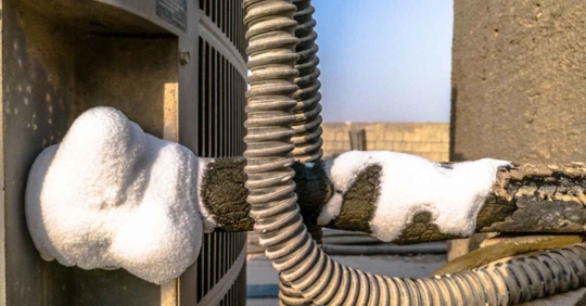 ice forming in an AC compressor tube